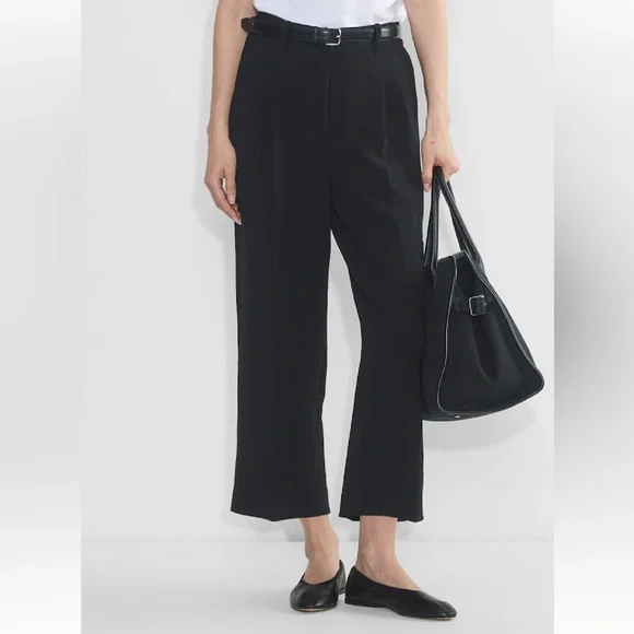 Aritzia Wilfred NWT Effortless Crop Pant Black women’s 14 - Picture 1 of 16